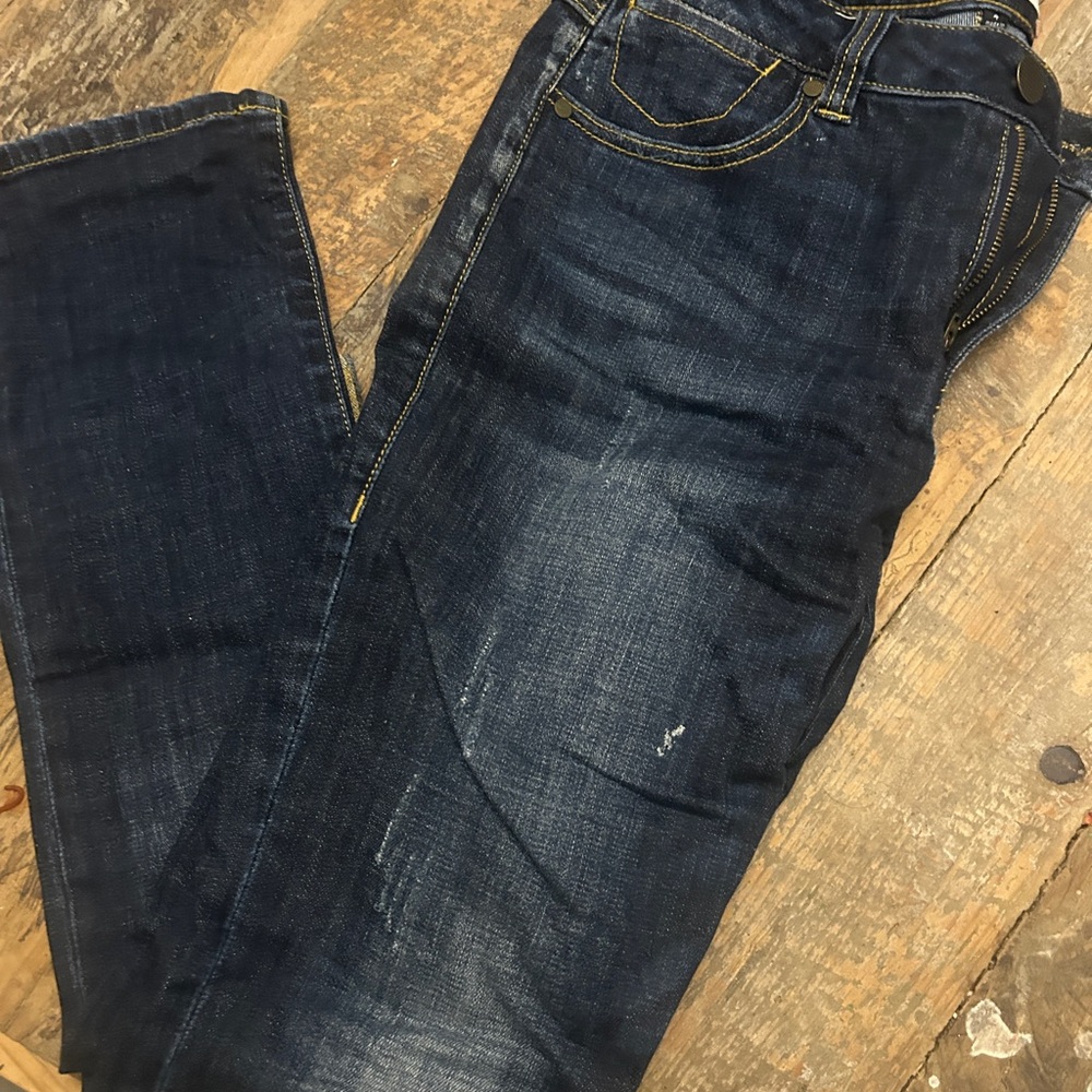 CAbi Dark Blue Straight Leg Jeans